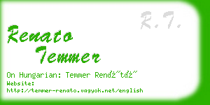 renato temmer business card